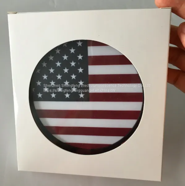 Popular Power Decals US Flag for LED Car Stickers Powered by 3 AAA Battery photo-4