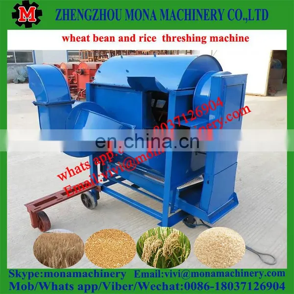 Small Mobile Grains Thresher Rice Thresher With Wheels for Mini Thresher Machine photo-3