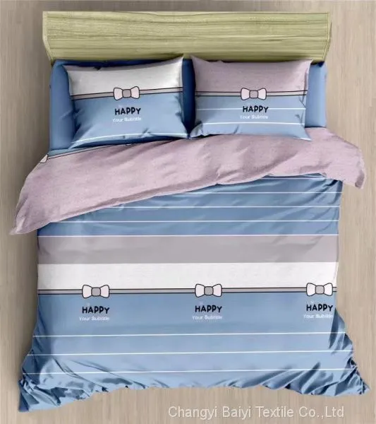 Brushed Fabric 100% Polyester Printed Brushed Bed Sheets/mattress Fabric for Bedding/home Textile From China photo-3