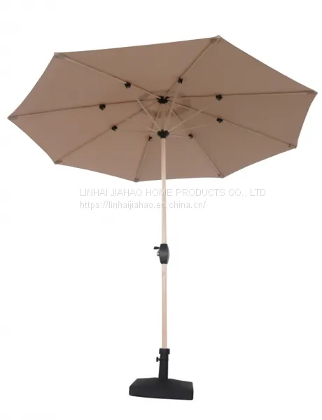 270-8 Alu Market Umbrella With Wooden Coated photo-2