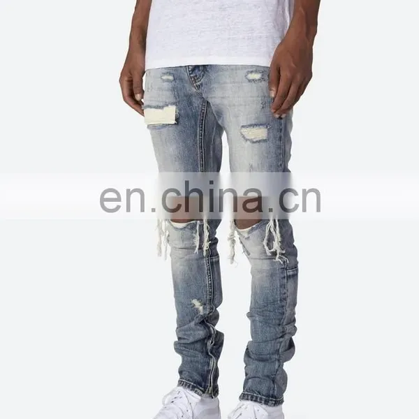 DiZNEW Custom 100% Cotton Jeans Trousers Men's Jeans Pants Crush Jeans photo-4