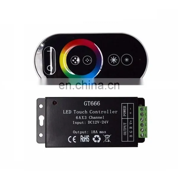 Беспроводной RF сенсорный панельный RGB LED-контроллер с пультом дистанционного управления на 8 кнопок для RGB LED-ленты 5050, DC12-24V photo-6