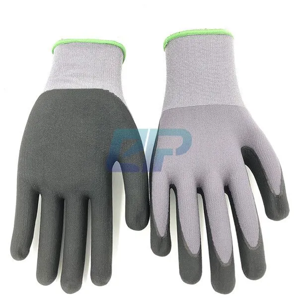 34-874 15G Nylon Spandex Liner Nitrile Micro-Foam Coated Super Touch Grip Gloves photo-5