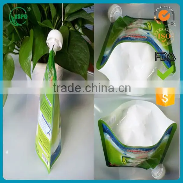 Customized Printing Doypack Liquid Stand up Spout Pouch photo-2