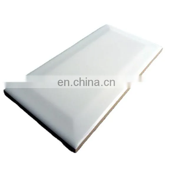 75x150 Plain White Flat,wavy,beveled Edge Ceramic Glazed Kitchen Bathroom Subway Ceramic Wall Tile OW011X