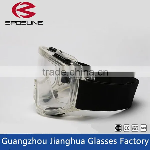 Transparent ce en 166 Ventilate HD Vision Crashproof Safety Gogles Splashproof Anti-fog Big Eye Ptotection Goggles photo-2