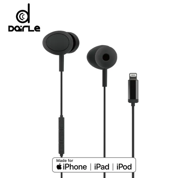Mini Black Iso 8 Pin Connector Headphone MFi Licensed Accessories Earphone in Ear Earbuds for i 7 photo-2