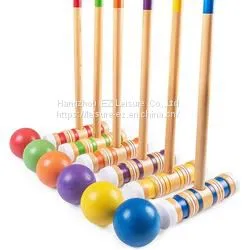 Original Croquet Game Set Wooden Mallet Game for Adults and Kids photo-3