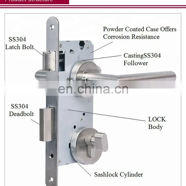 Best Selling Superior Quality Latest Design Modern Style Stainless Steel Silver Color Interior Door Handle LOCK photo-2