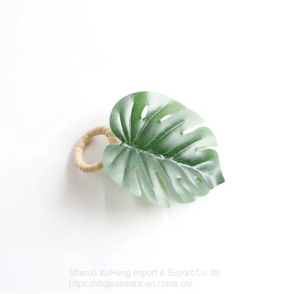 Factory Direct Supply Stocked Green Turtle Leaf Napkin Ring photo-5