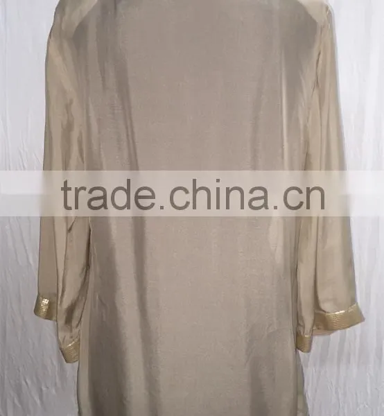 2016 New Fashion Pure Color Silk Women Blouse photo-3