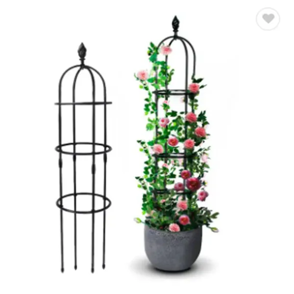 Youlite Metal Garden Trellis Leaves Plant Support Garden Plant Trellis Plant Cages Garden Obelisk photo-5