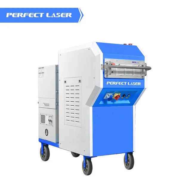 Perfect Laser Industrial 100/200W Metal Rust Laser Derusting Cleaning Machine With Smoke Collector photo-2