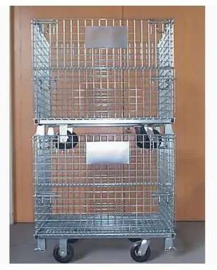 Wholesale Price Heavy Duty Galvanized Steel Folding Storage Cage for Logistic Transportation photo-4