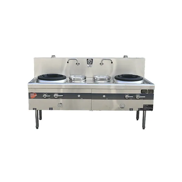 Economic Premix Cast Iron Series Natural Gas Double Wok & Double Warm Stove photo-3