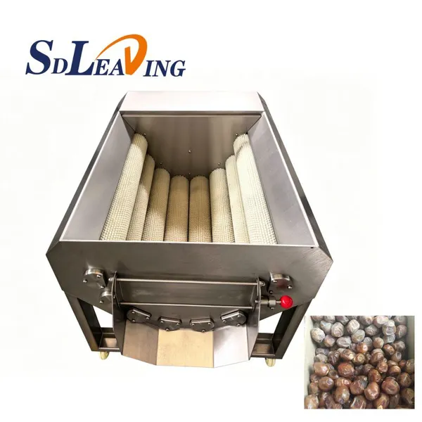 Saudi Arabia Hot Sale Palm Dates Brush Polishing Cleaning Machine Industrial Dates Dry Cleaning and Polishing Equipment for Dates photo-2