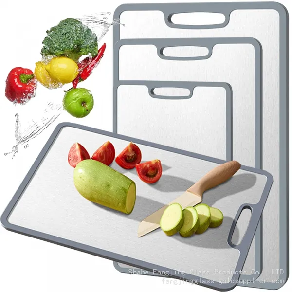 Glass Cutting Board With Non-Slip Edges And Hanging Holes photo-2