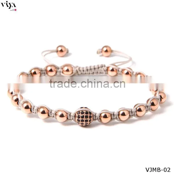2016 New Design Chinese Knot Mens Bracelet Stainless Steel Beads Bracelet photo-6