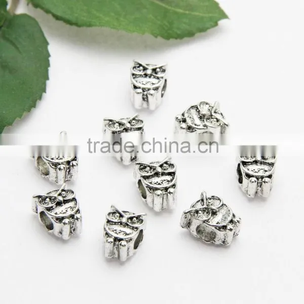 Creative Owl Metal Beads With Hole, DIY Lead Free Nickle Free Bracelets & Necklaces Zinc Alloy Beads Accessories photo-6