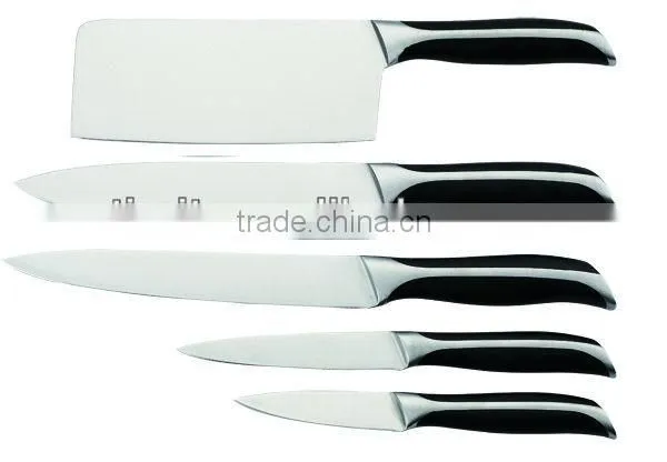 BLACK HANDLE STAINLESS STEEL 8PCS KITCHEN KNIFE SET photo-2