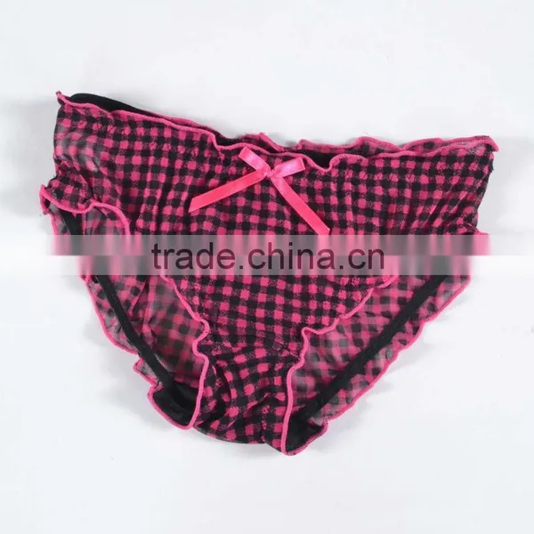 Sexy Hot Transparent Pattern Priting Panties With Thongs Insite Women 6019