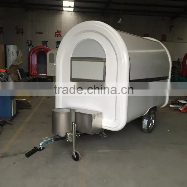 7.6*5.5ft White Food Cart Trailer Mobile Food Cart Beach Food Truck Hot Dog Hamburg Ice Cream Traction Cart Provide Free 3 d Des photo-2