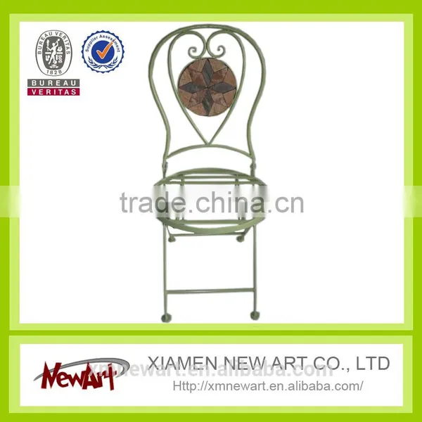 Mosaic Outdoor Furniture Metal Folding Chair photo-4