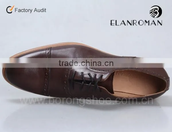 Hot Sale Mens Brogue Shoes Italian Mens Leather Shoes With Leather Sole photo-5