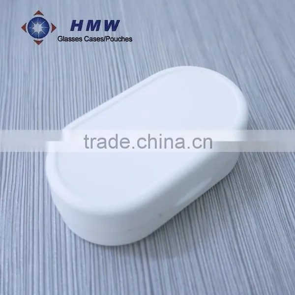 White Plastic Compact Contact Lens Case With Dual Box and Mirror for Eyewear photo-2