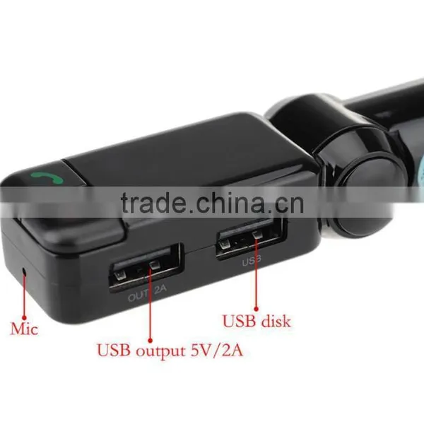 Hot Sale Wireless LCD Bluetooth 12V MP3 Player Dual USB Charger Handsfree FM Transmitter Car Kit photo-4