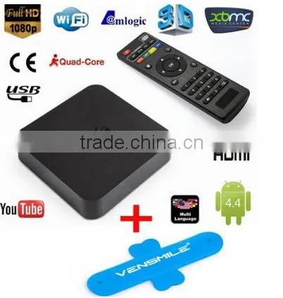 MXQ Amlogic S805 XBMC Media Player Quad Core Arabic Magic Android 4.4 Smart TV BOX H.265 4K 1080p 1G 8G Media IPTV TV Box