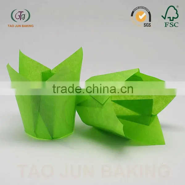 Baking Cups for Cake Flower Petal Paper Cups Printed Color SGS Certificated Paper photo-3