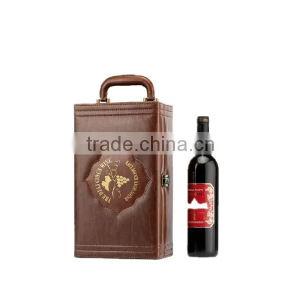 Vintage 2 Bottles With Tools And Lock Leather Wine Gift Boxes photo-2