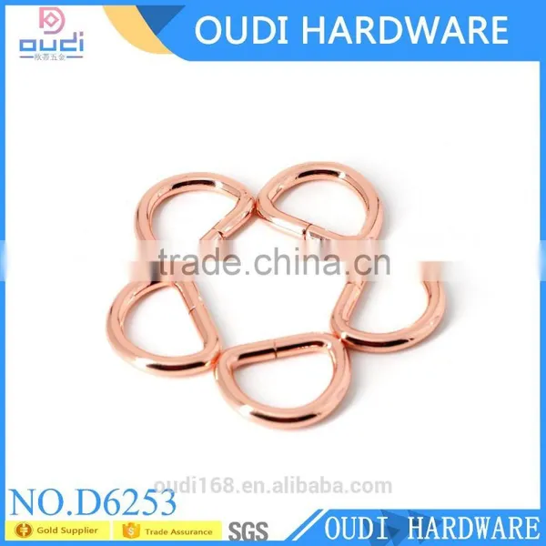 Rose Gold New Fashion Metal D Ring for Handbags, D-ring, D Buckle for Bags, Bag Hardware photo-2