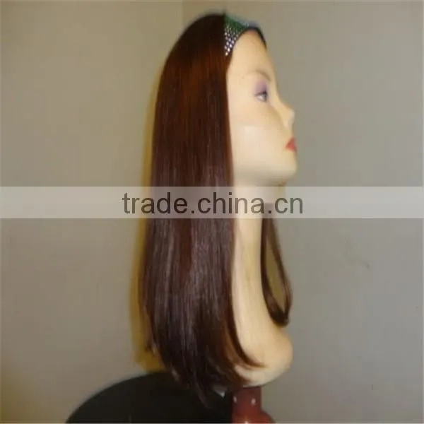 Half Jewish Wigs Human Hair Band Fall Wig photo-3