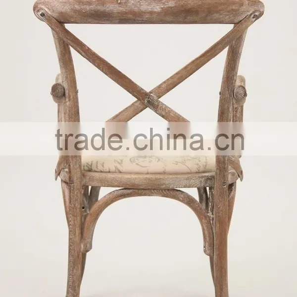 Dining Room Furniture Type Dust Paint Cross Back Dining Chair/Antique WoodenArmchair(CH-528-OAK) photo-4