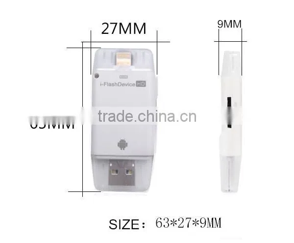I-Flash Drive OTG for Iphone/ipad/ipo/andoir With TF SD Reader USB Flash Drive Logo Custom photo-3