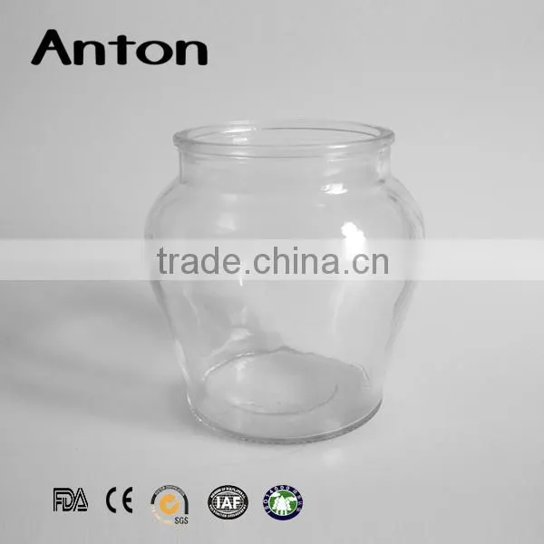 600ml Round Clear Large Glass Storage Jar With Cork Stopper photo-3