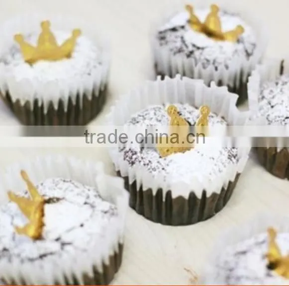 Baking packaging Golden cake inserted card mousse cup insert card at west point