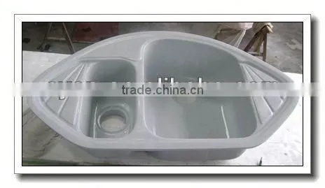 Unique Stone Kitchen Sinks Double Bowl/culture Marble Countre Top Kitchen Sink