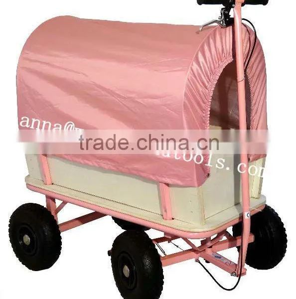 Woody Wagon Pull Along + Canopy- Flyer Cart Radio Trailer Quality Choice photo-2