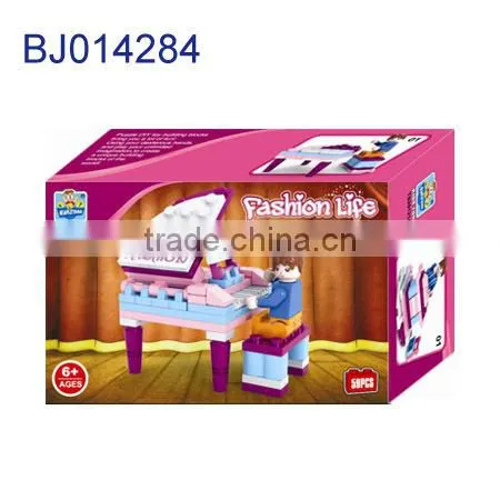 Lovely Girls Pink Diy Piano 3d Puzzle Toy
