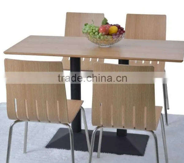 Price Military Canteen Fast Food Set Restaurant Furniture Chair With Bent Plywood Seating photo-2