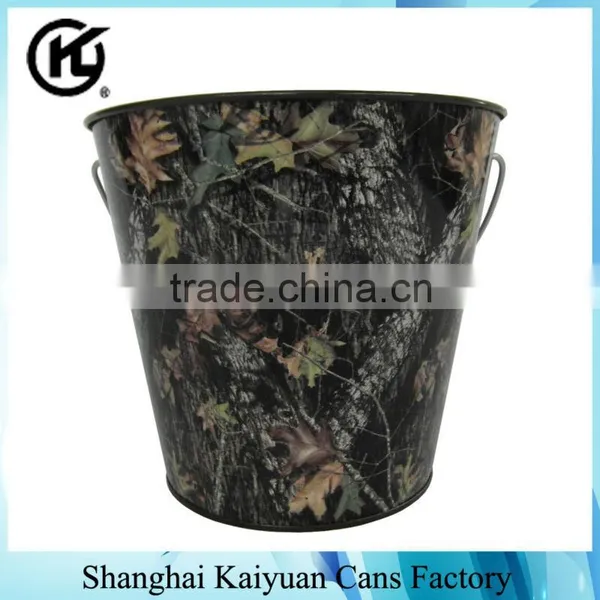 High Quality Round Wax Gift Candle Bucket Tin Can Box (various Lids and Printing) photo-2