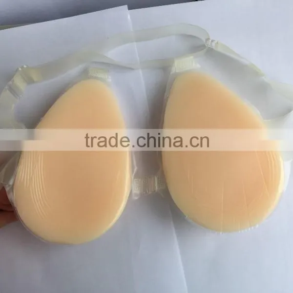 Ideal Fashions Fake Silicone Breast Forms Eco-friendly Water Drop Silicone Fake Breast Forms for Mastectomy Breast Forms Strap photo-2
