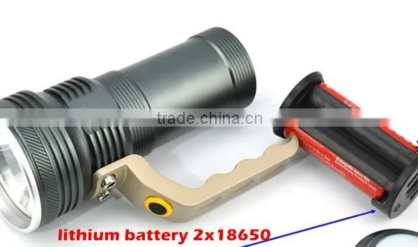 Super Bright Aluminum 3 Mode Sos Hand Held Long Range Rechargeable Led Searchlight for Emergency photo-3