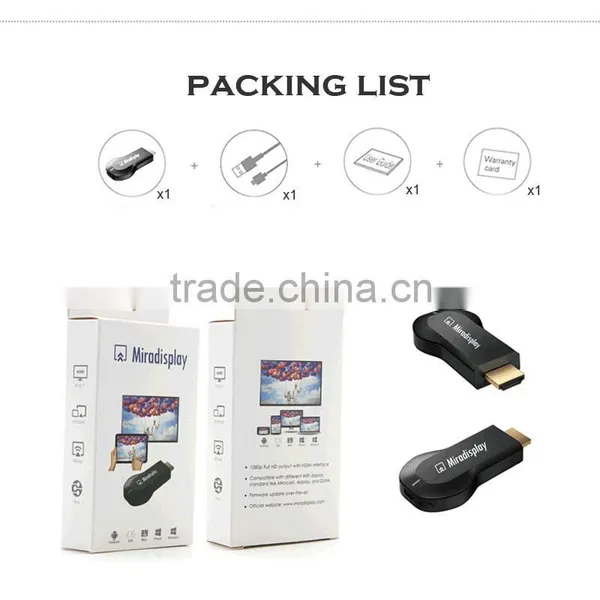 Miracast Ezcast Dongle WiFi Wireless Display , DLNA Airplay Android Chromecast Streaming Media Player HD 1080P HDMI TV Stick Box photo-3