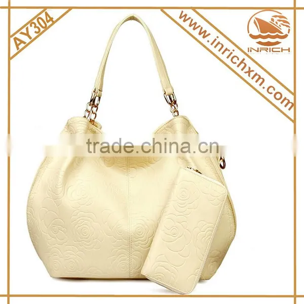 Soft Rose Tote Bag Metal Chain Connected Shoulder Strap Famous Designer Handbag photo-3