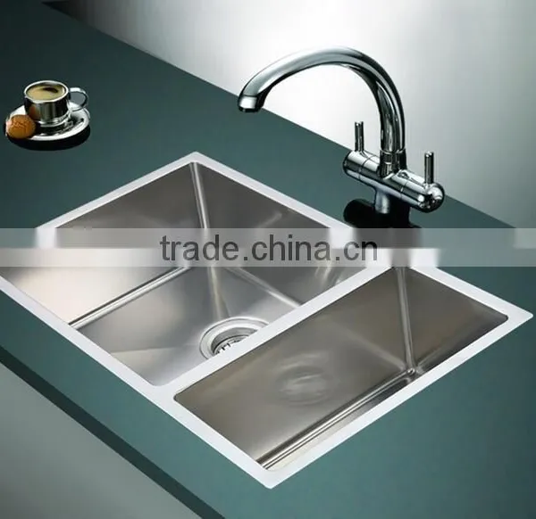 Modern Kitchen Design 70/30 Stainless Steel Kitchen SInk Double Bowl photo-5
