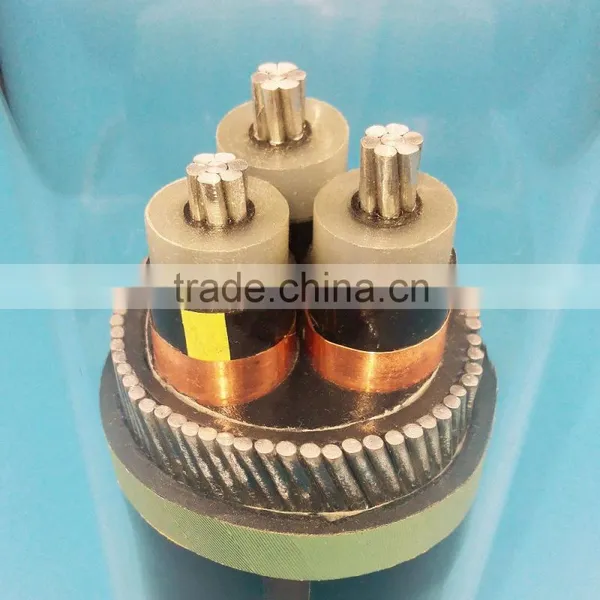 3*50 Compacted Round Conductor Galvanized Wire Armored Electric Cable